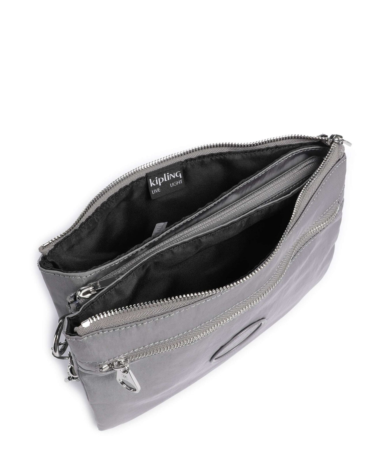 Kipling Charm Riri L Zip Crossbody bag grey spice