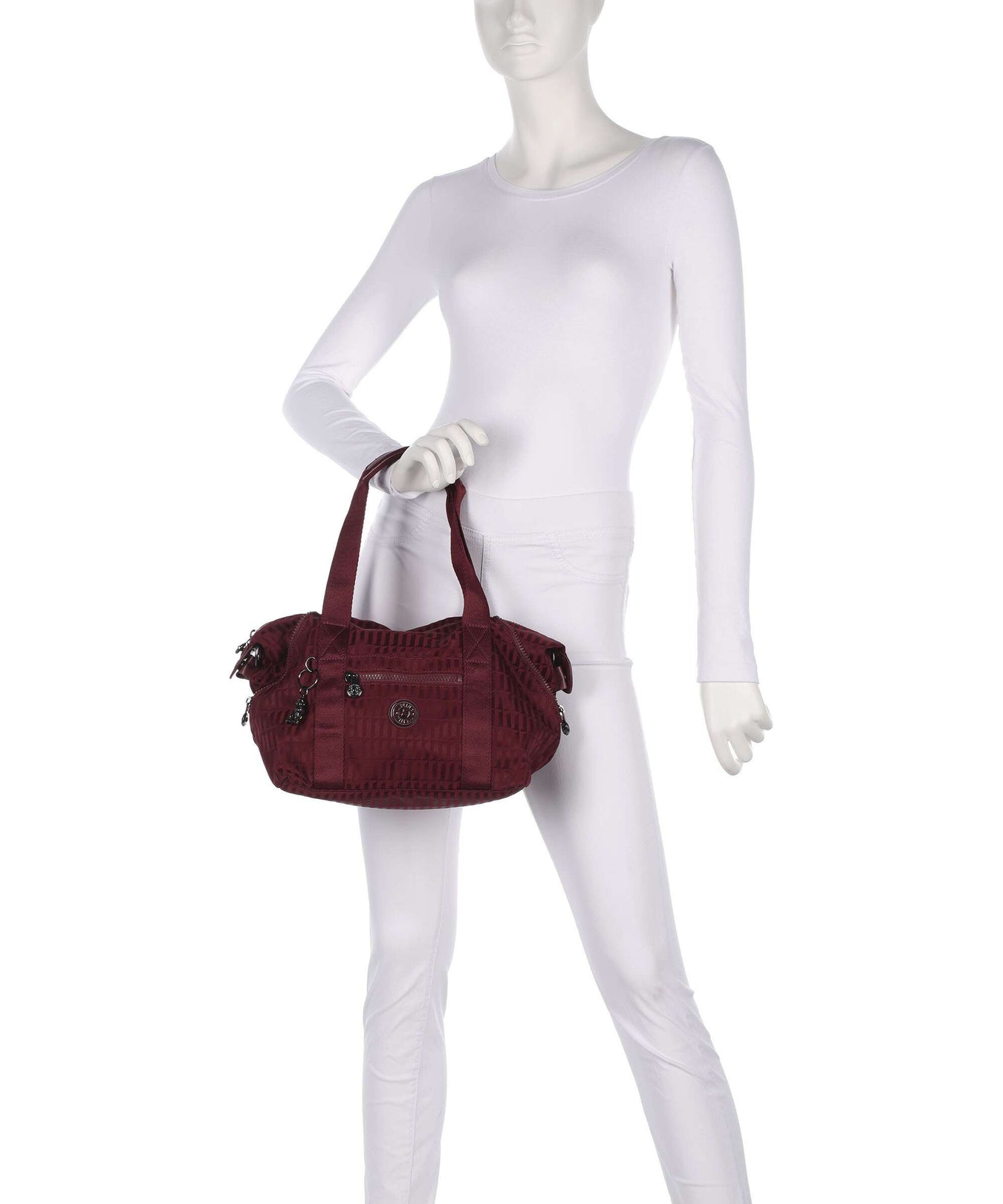Kipling Elevated Art Mini Handbag maroon tile