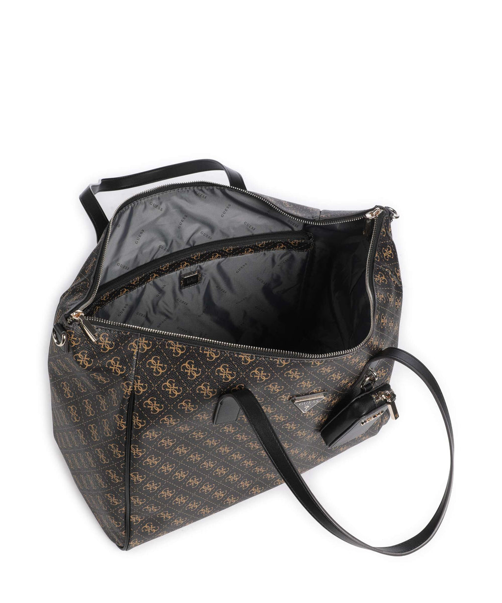 Guess Latona Large Weekend bag brown logo/black