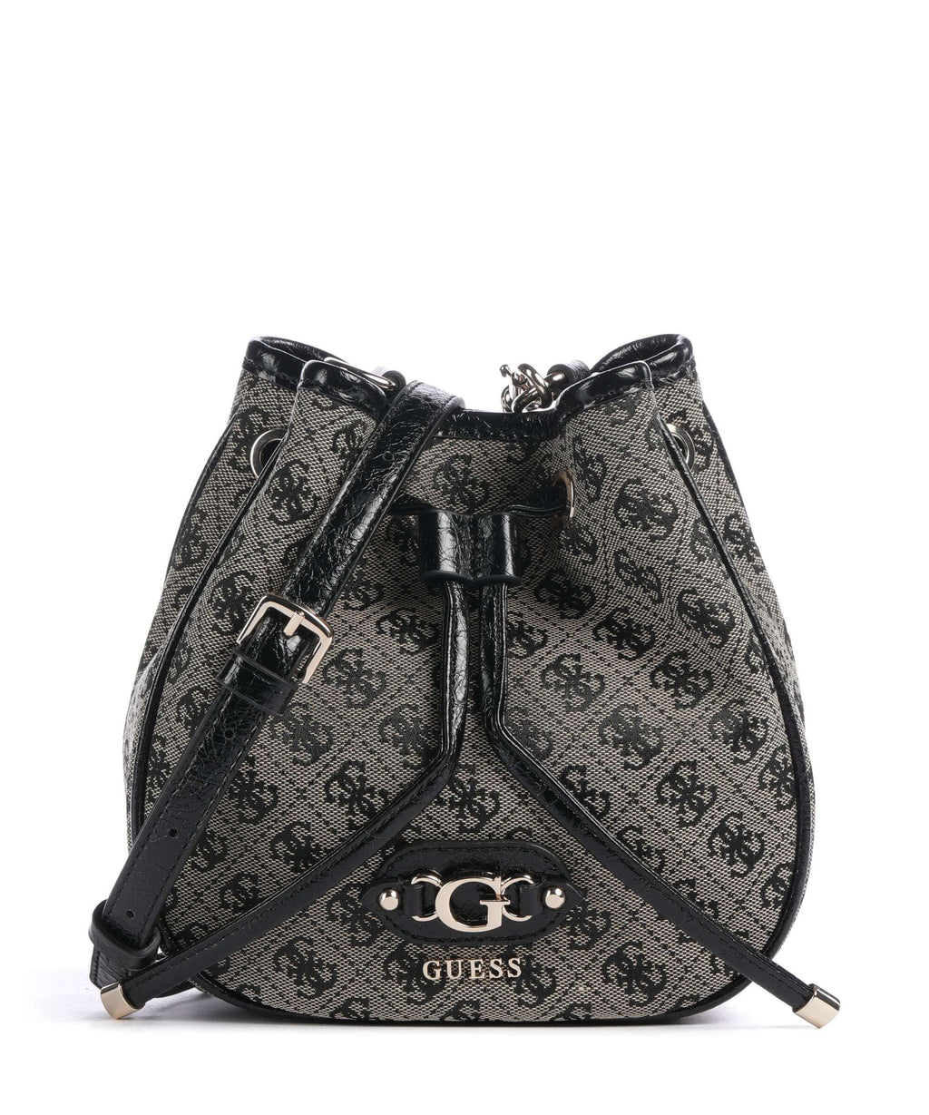 Guess Samantha Mini Bucket bag black logo