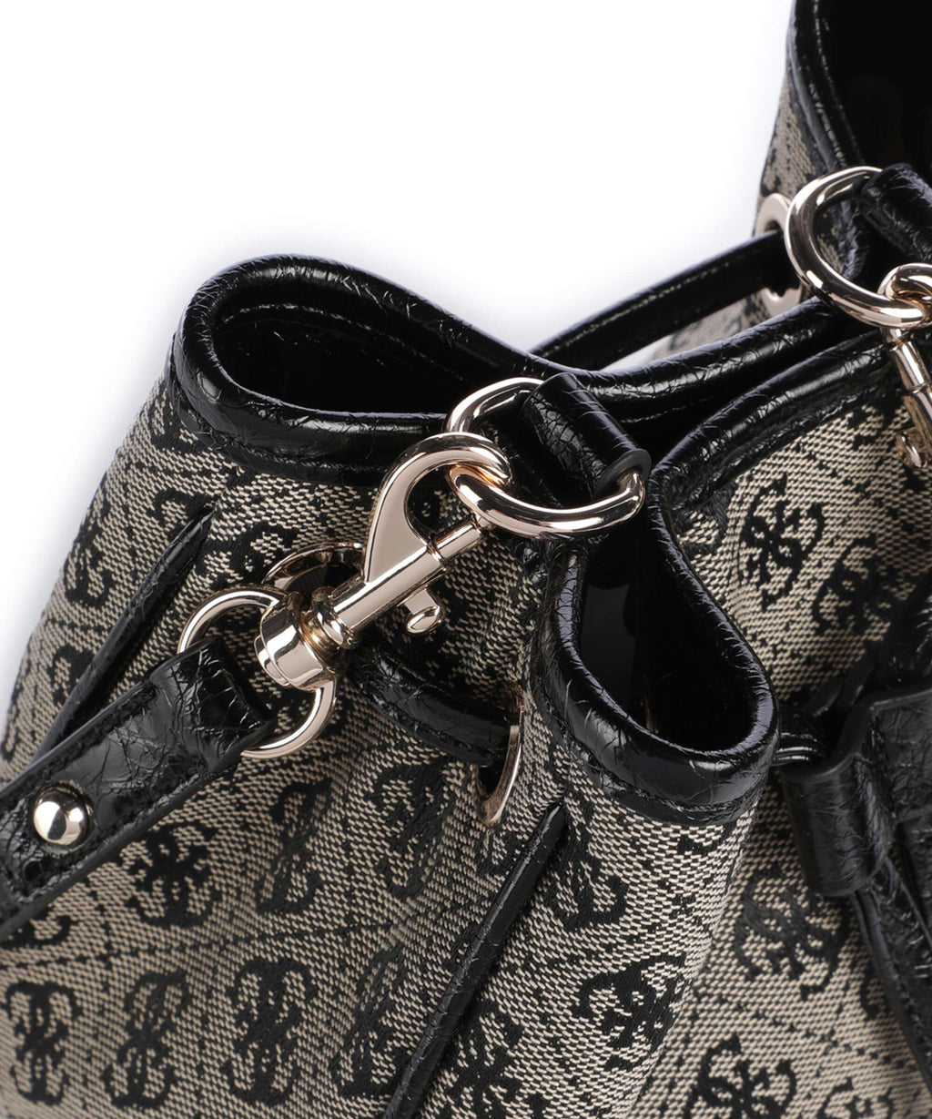 Guess Samantha Mini Bucket bag black logo
