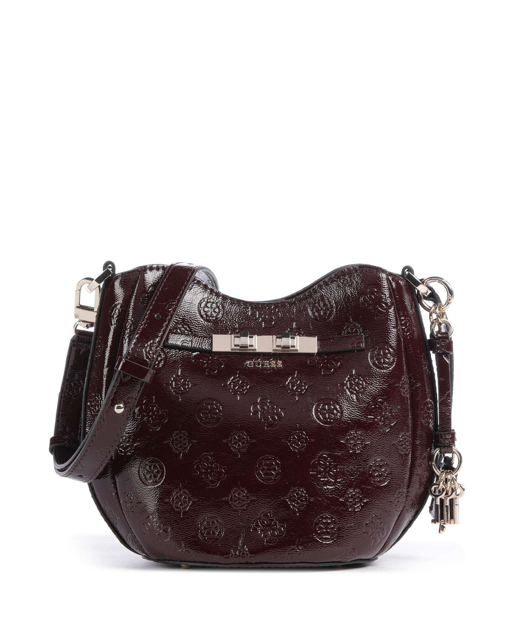 Guess Carmella Bucket bag burgundy logo