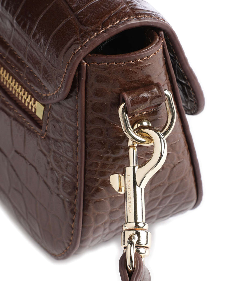 Lancaster Exotic CN Croco Crossbody bag vison