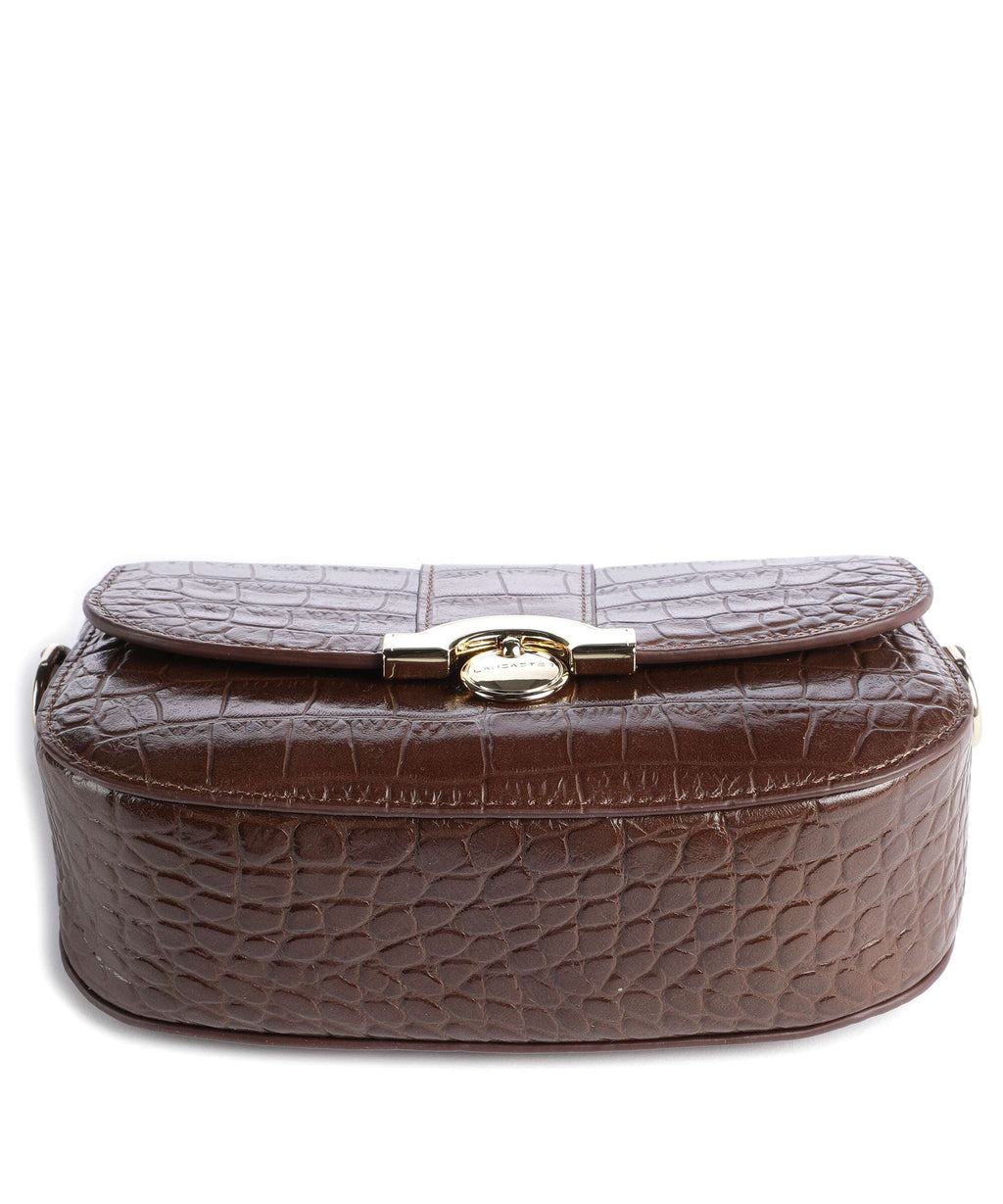 Lancaster Exotic CN Croco Crossbody bag vison