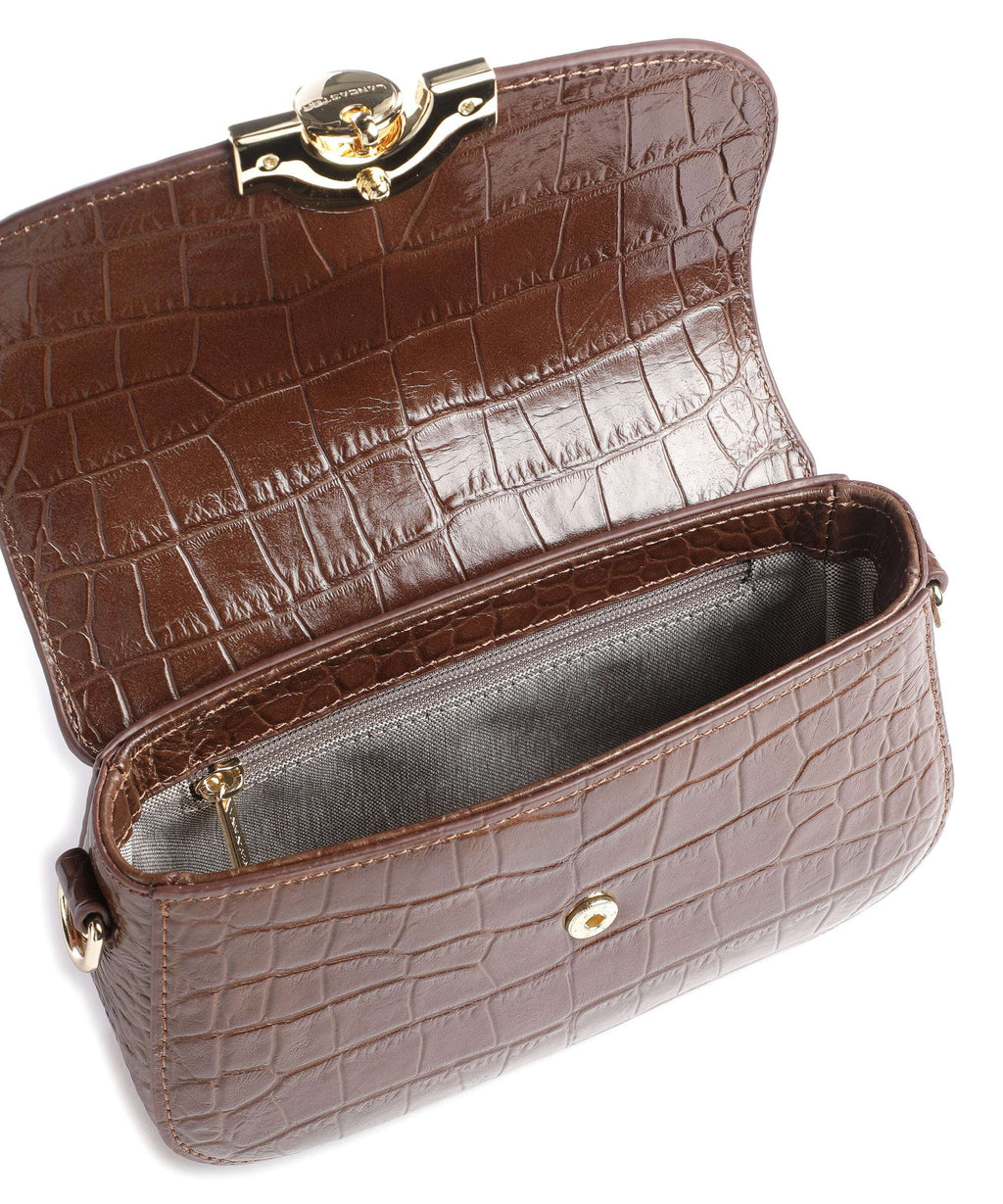 Lancaster Exotic CN Croco Crossbody bag vison