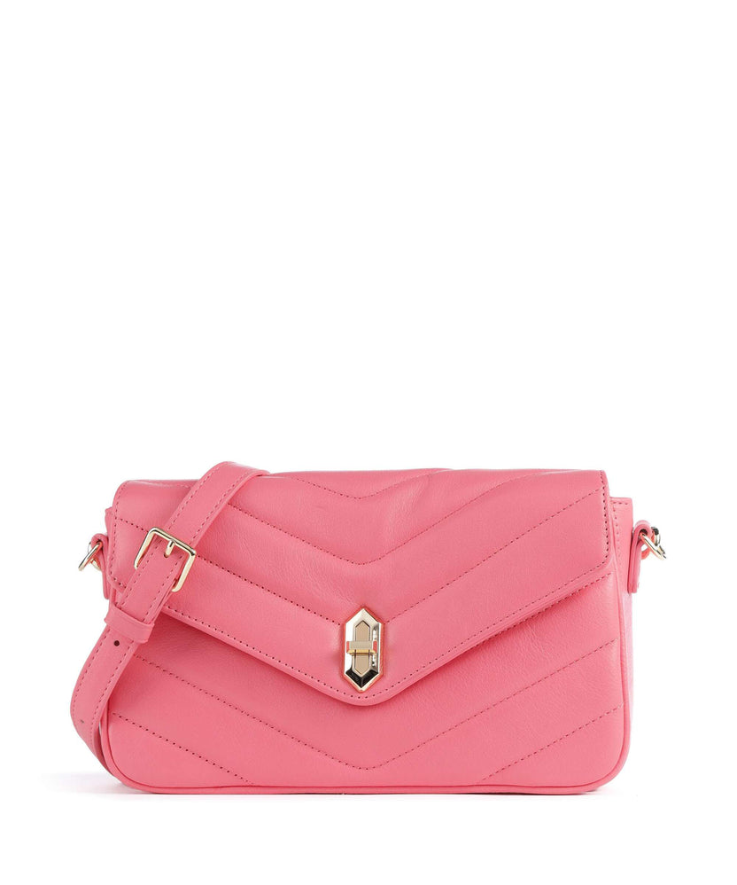 Lancaster Soft Matelassé Crossbody bag rose fonce