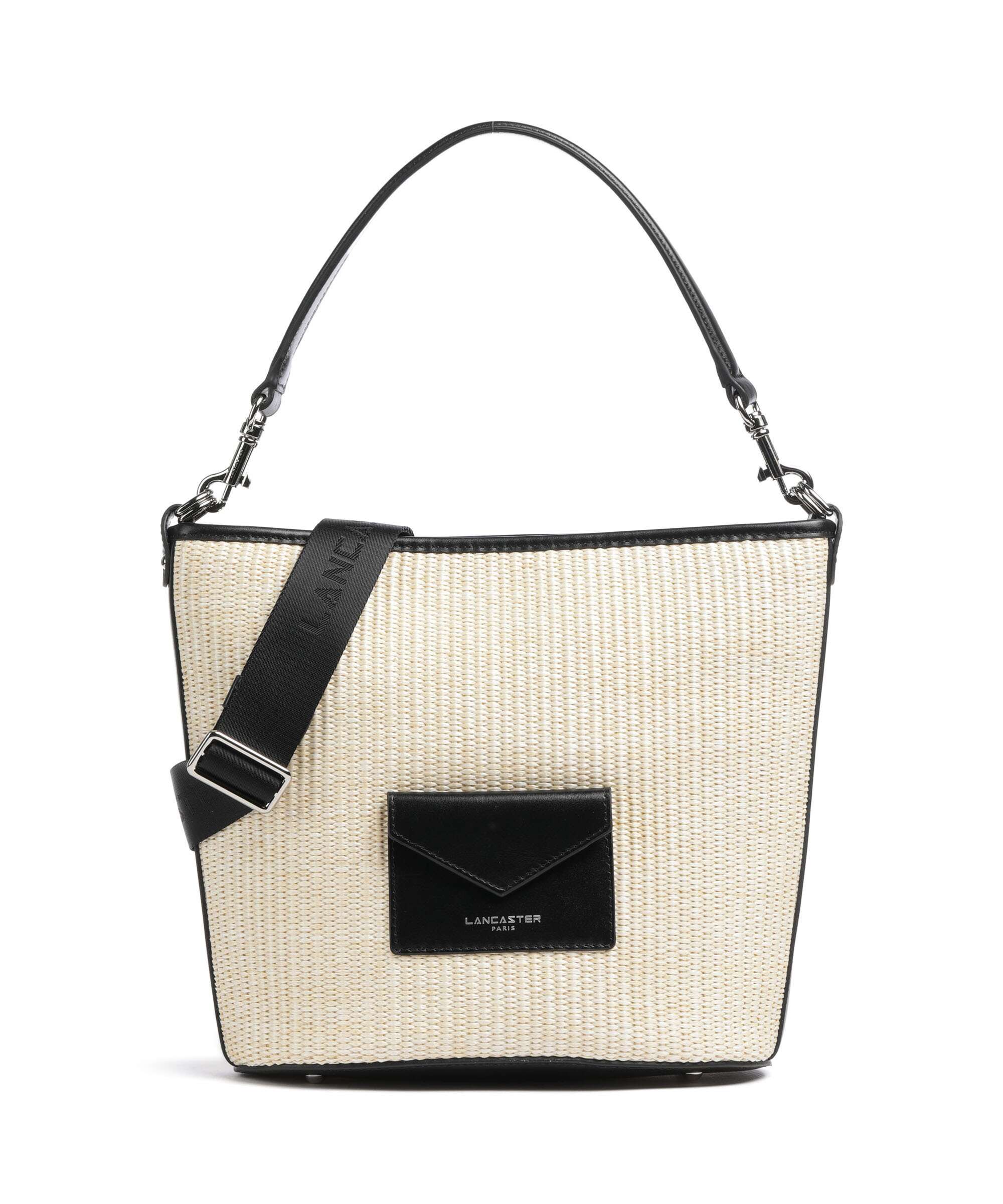 Lancaster Actual Osier Mini Hobo bag beige