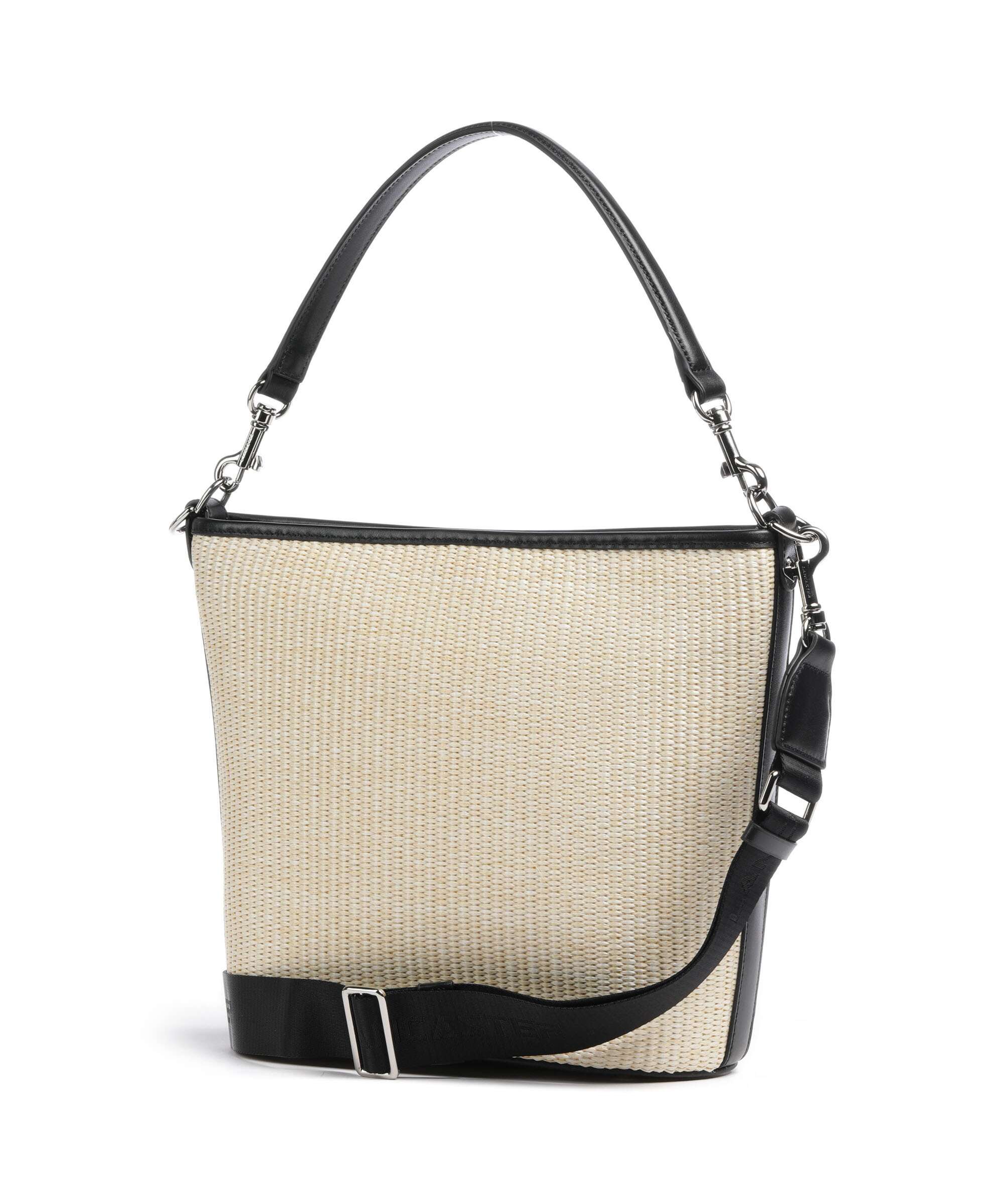 Lancaster Actual Osier Mini Hobo bag beige