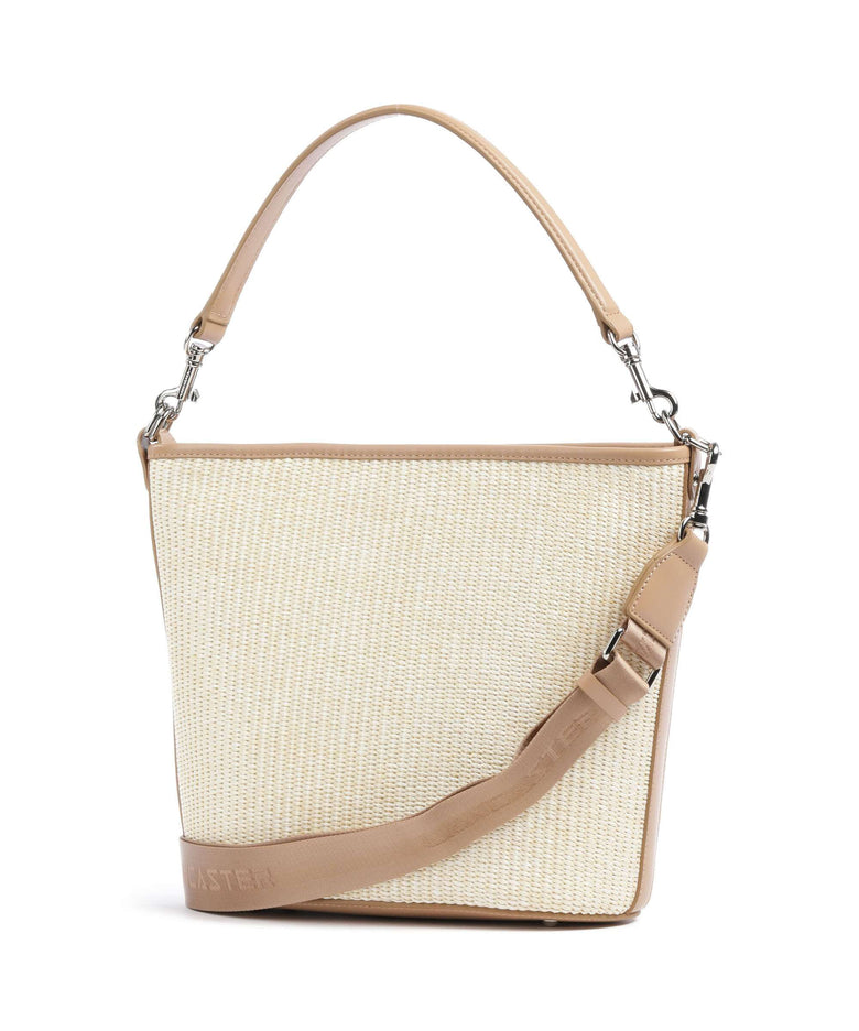 Lancaster Actual Osier Mini Hobo bag beige