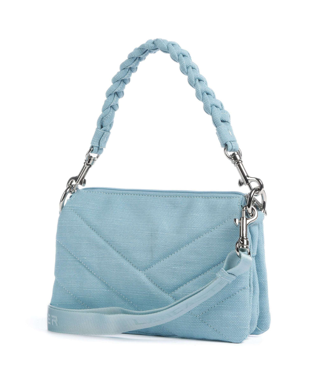 Lancaster Canvas Matelassé Shoulder bag lagon