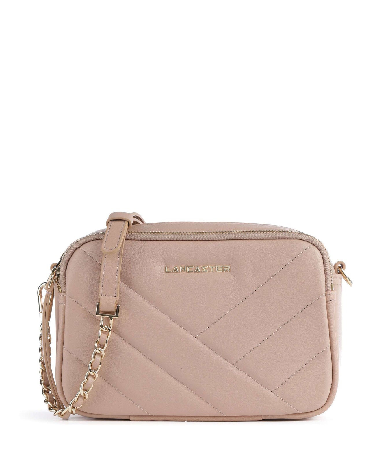 Lancaster Soft Matelassé Crossbody bag nuderose