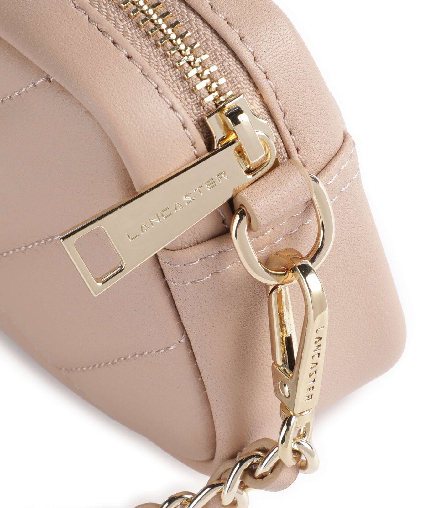 Lancaster Soft Matelassé Crossbody bag nuderose