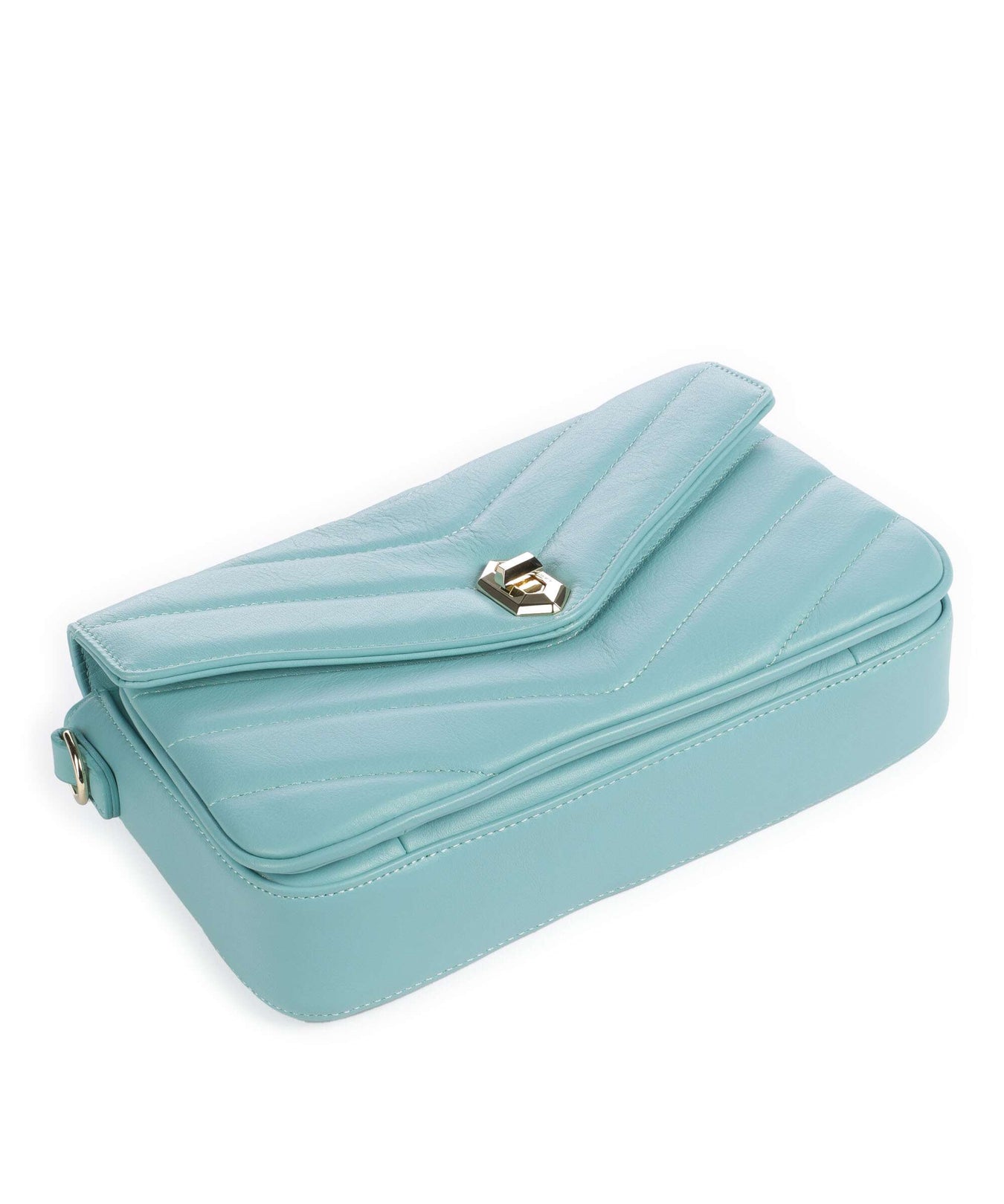 Lancaster Soft Matelassé Crossbody bag lagon