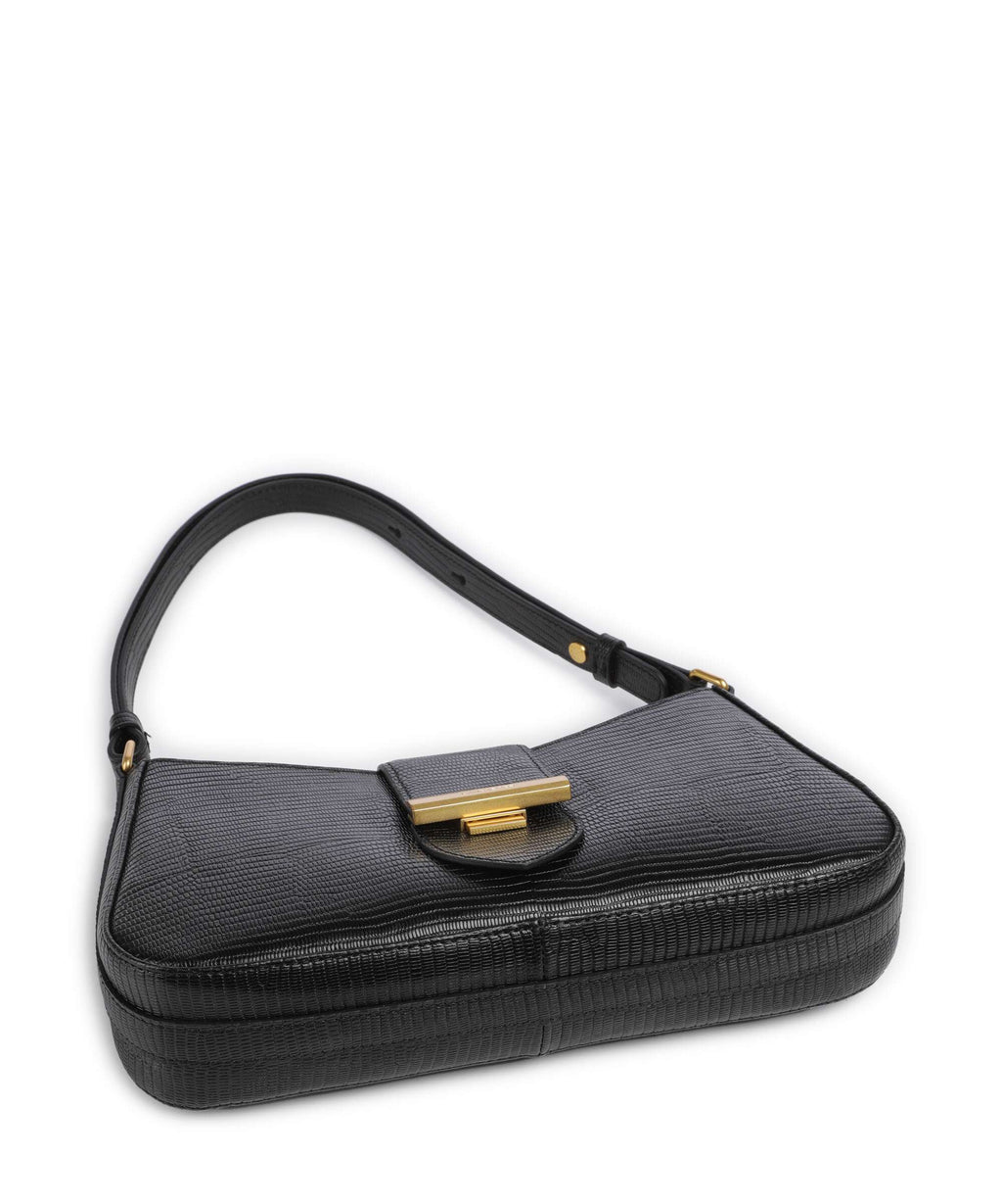 Lancaster Exotic Ily Shoulder bag noir/lézard