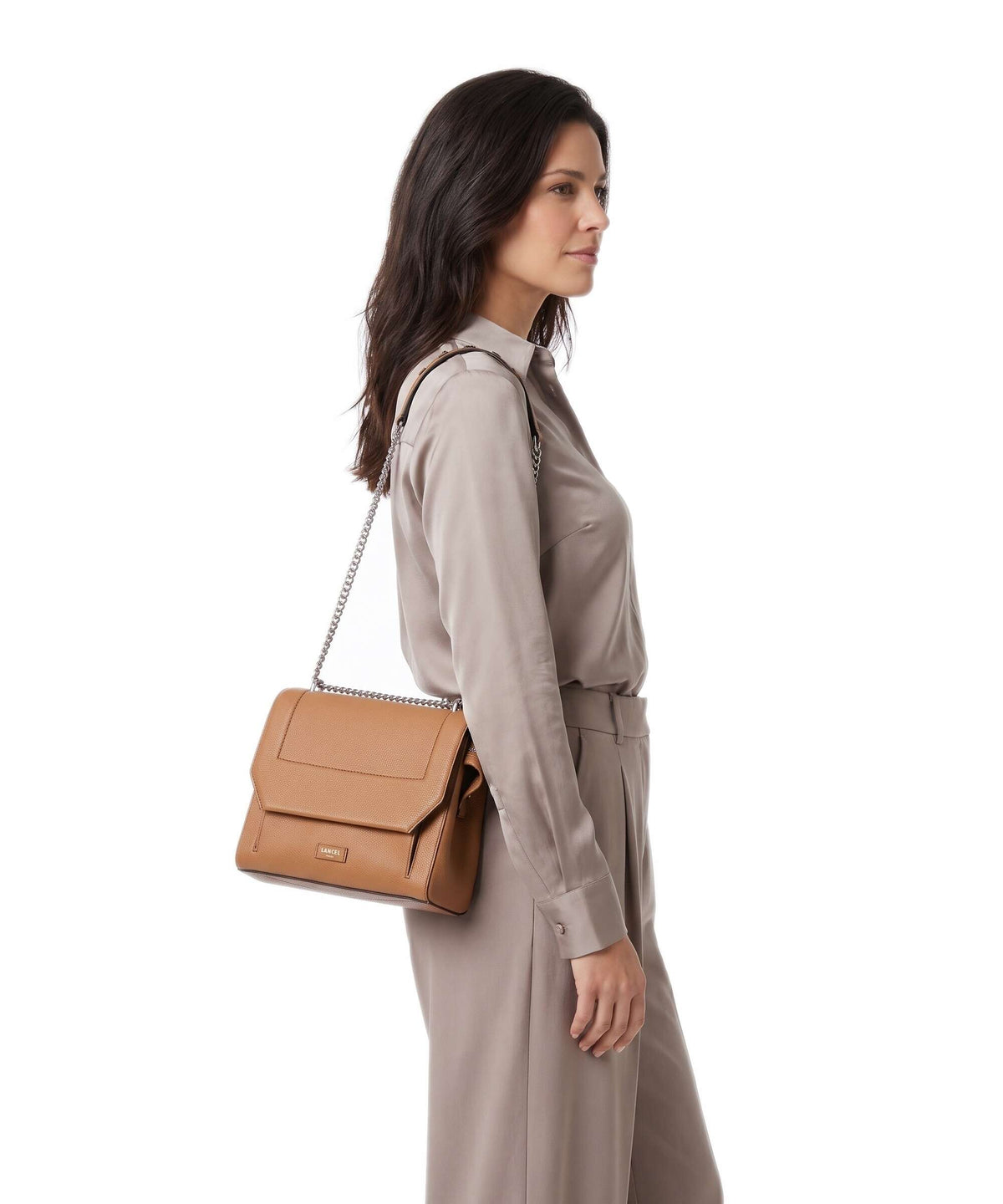 Lancel Ninon M Shoulder bag camel
