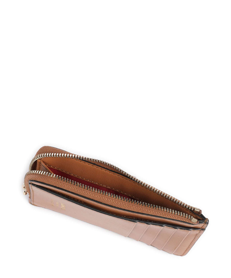 Lancel Origami Credit card holder camel