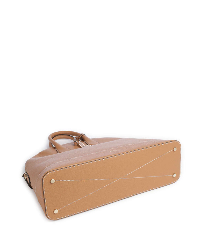 Lancel Belleville Bugatti L Handbag camel