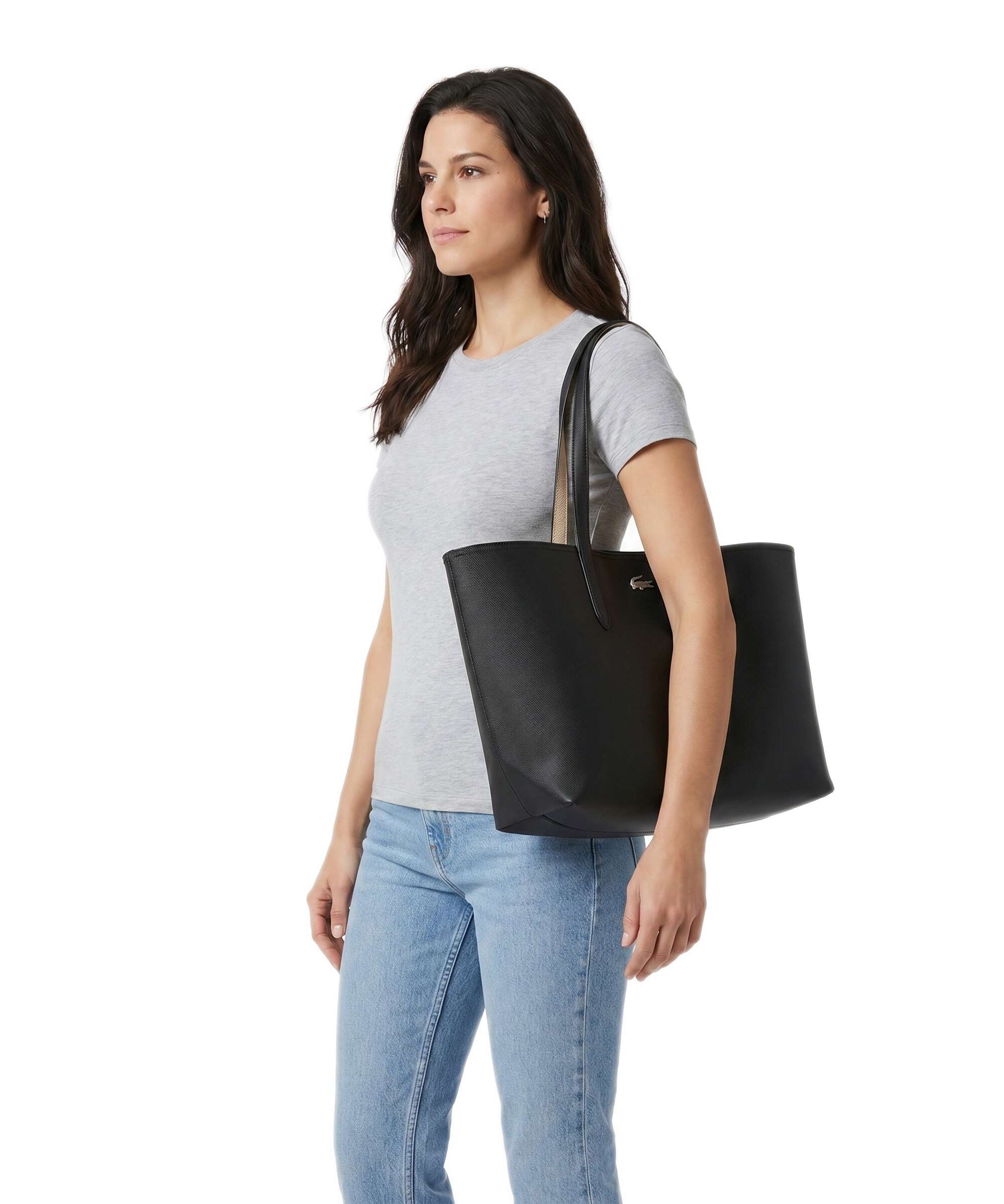 Lacoste Anna Tote bag noir/krema