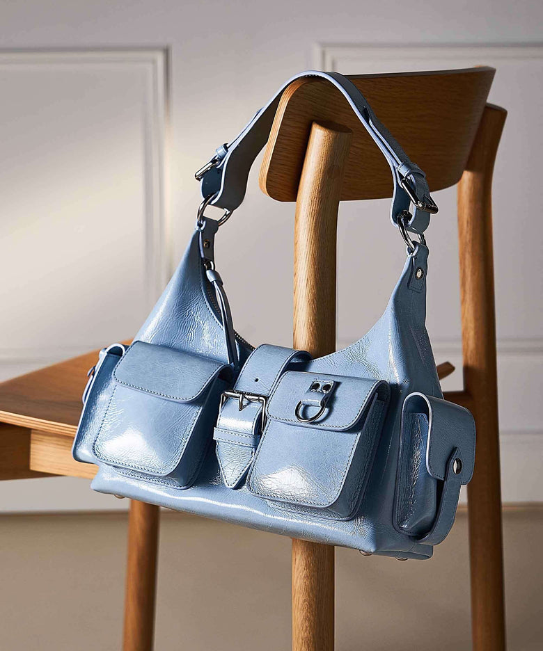 The Kooples Amelia Shoulder bag light blue
