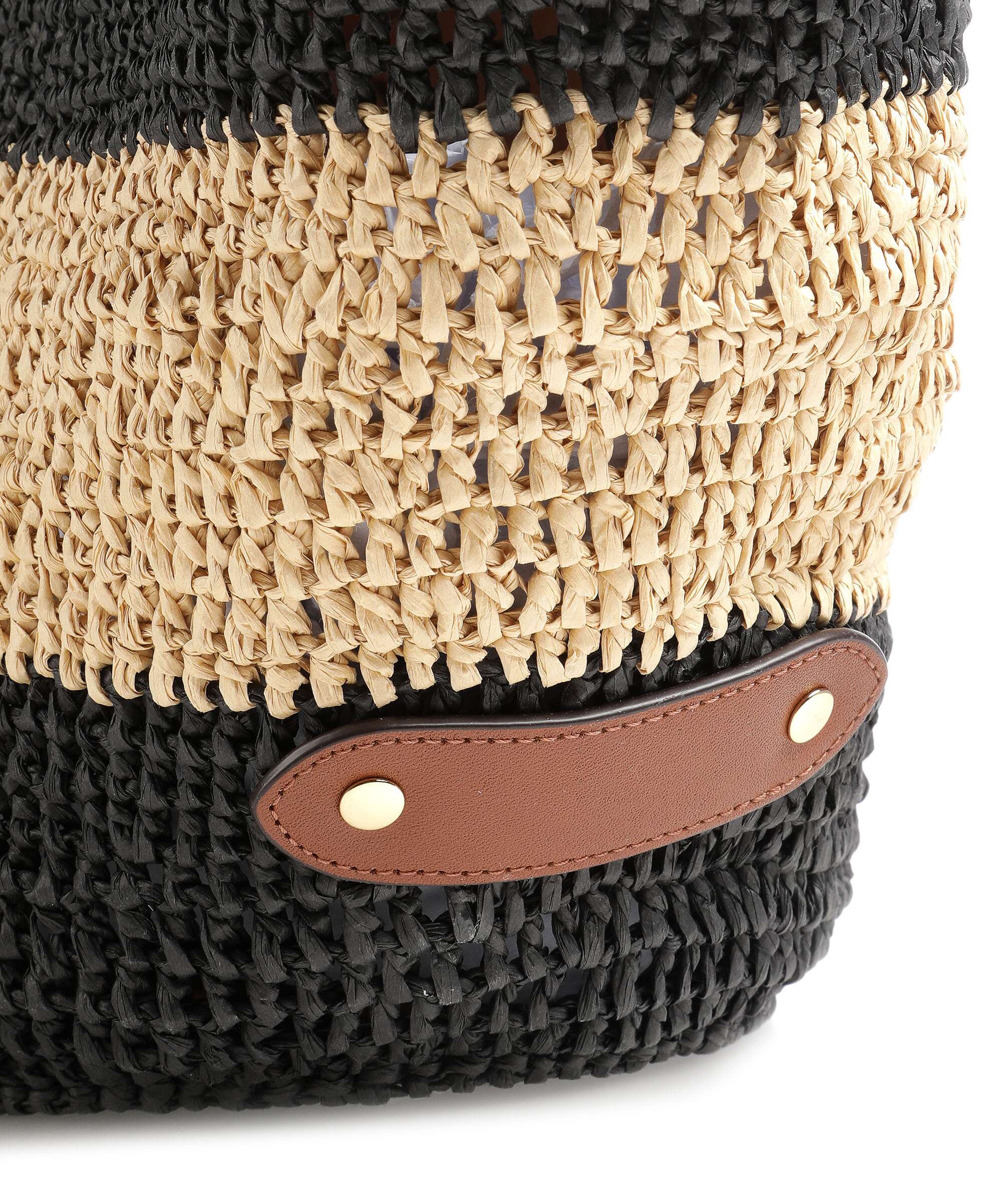 Lauren Ralph Lauren Daphney 40 Straw Handbag natural/black/lauren tan
