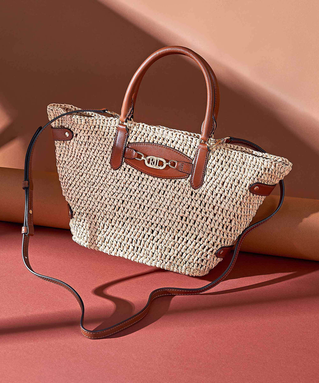 Lauren Ralph Lauren Daphney 20 Straw Handbag natural/lauren tan