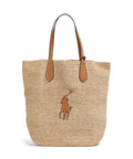 Polo Ralph Lauren Bellport Raffia Tote bag natural/cuoio