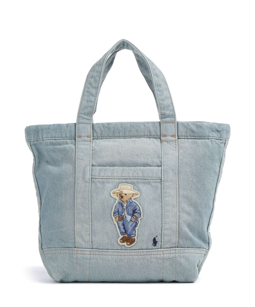 Polo Ralph Lauren Bear Traveller Handbag washed denim