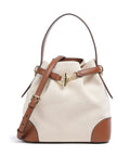 Lauren Ralph Lauren Blaike Medium Bucket bag natural/buff canvas/lauren tan