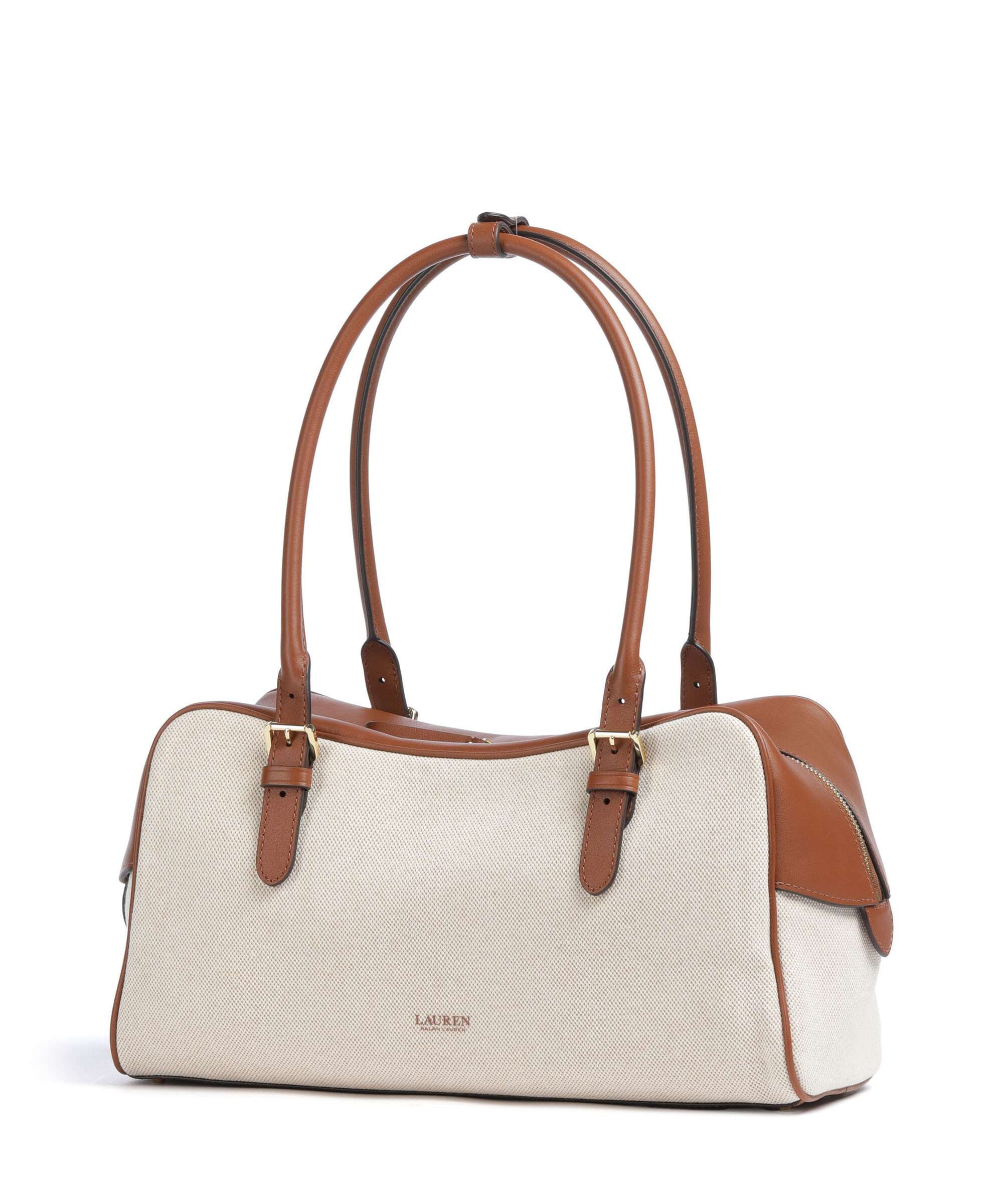 Lauren Ralph Lauren Marcy Shoulder bag natural/buff canvas/lauren tan