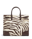 Lauren Ralph Lauren Devyn 42 Handbag zebra/dark hickory