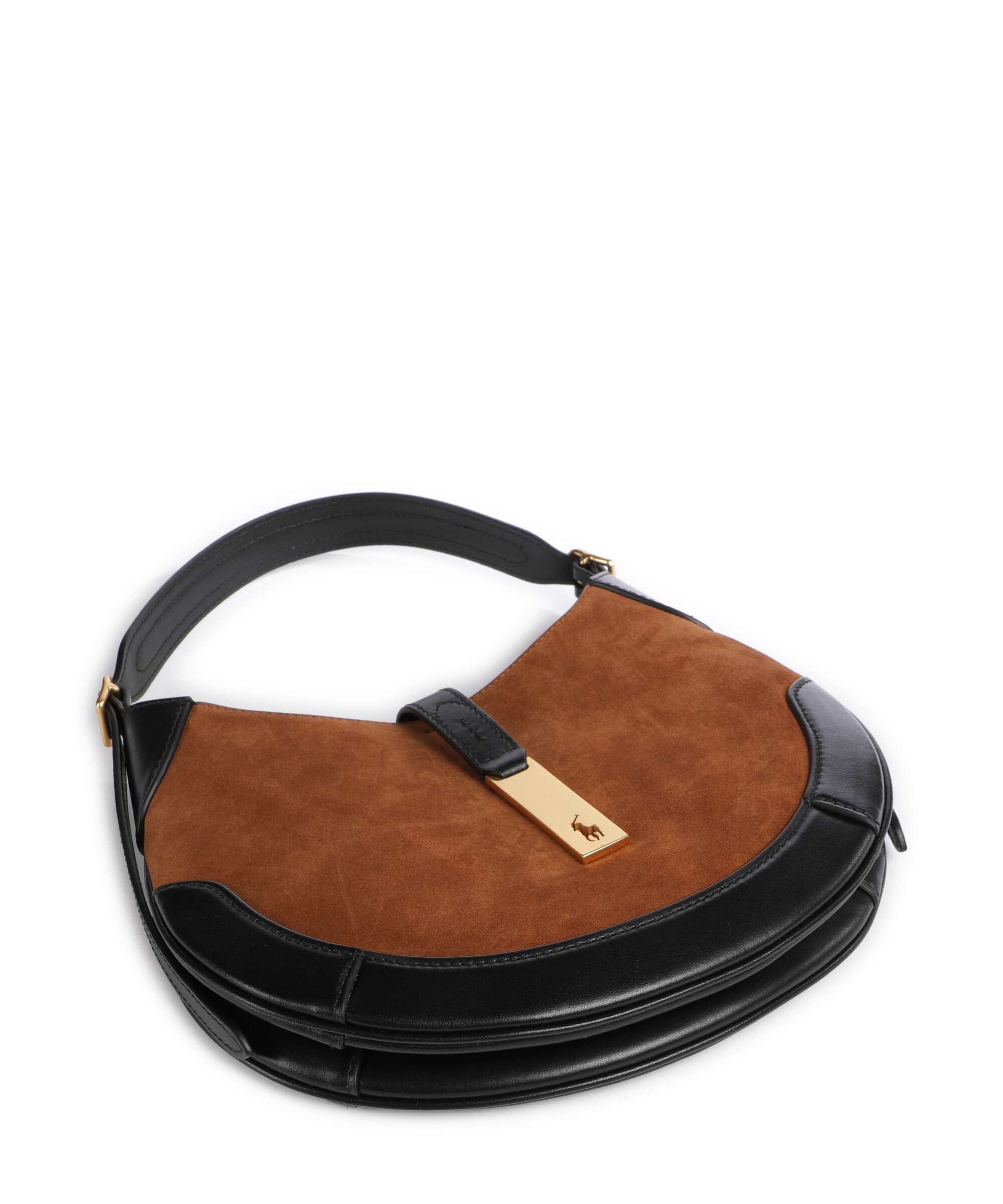 Polo Ralph Lauren ID Collection Small Hobo bag toffee/black