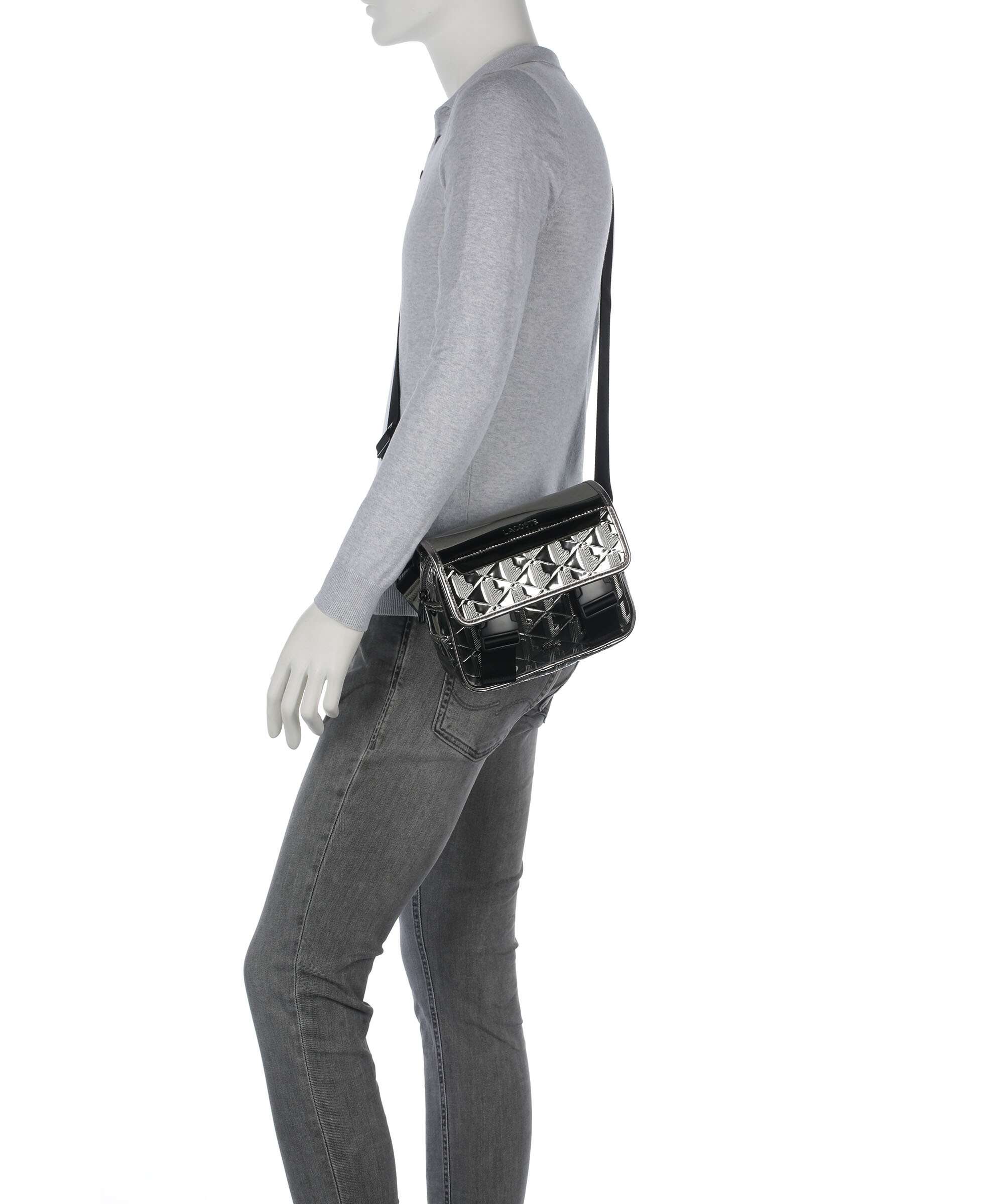 Lacoste Holiday Crossbody bag silver/black
