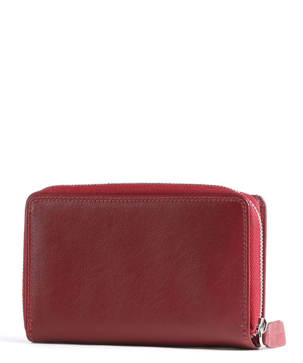 Braun Büffel Golf Secure RFID Wallet rot