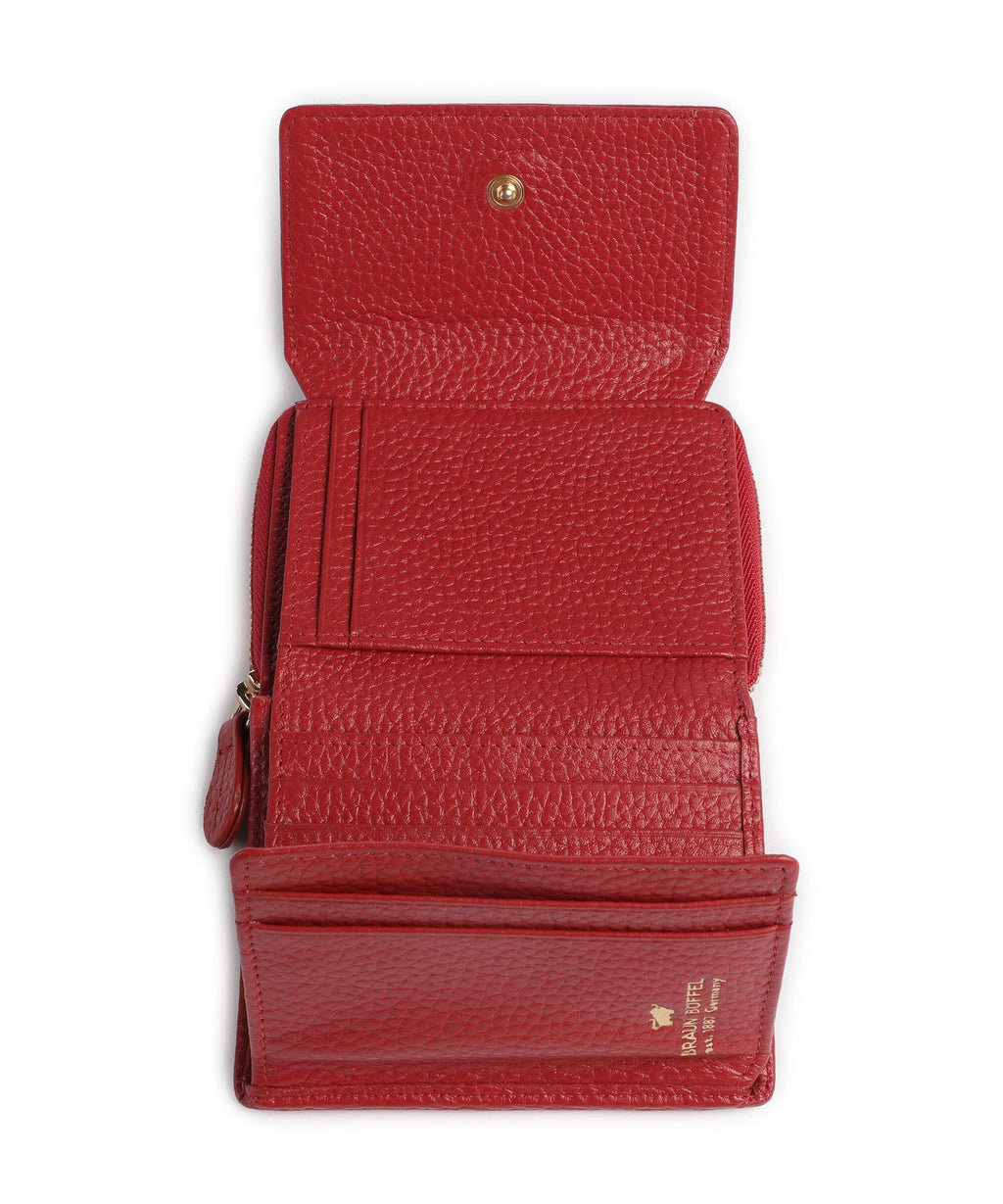Braun Büffel Asti Wallet red