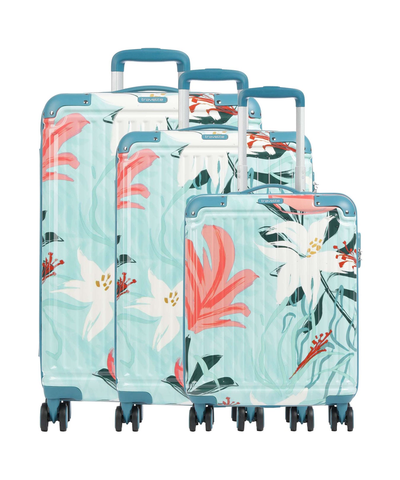 Travelite Cruise Suitcase set (4 wheels) türkise lilie