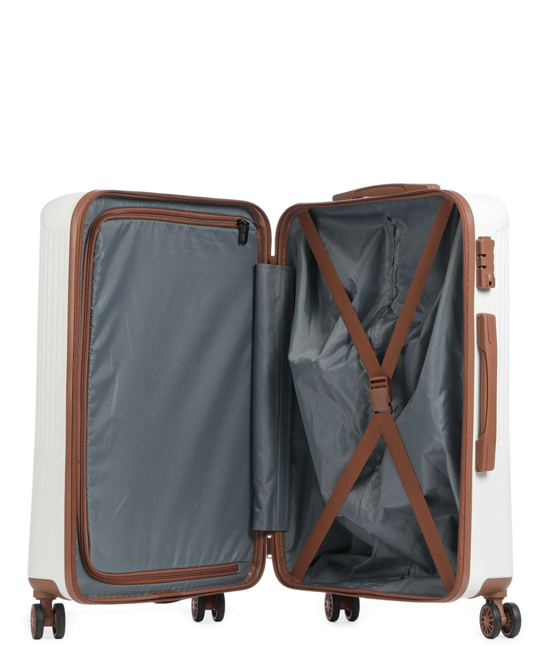 Travelite Bali Spinner (4 wheels) weiss/cognac