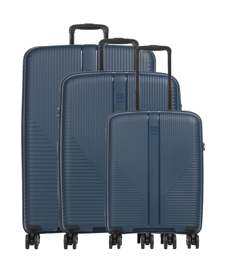 Travelite Air Stripe Suitcase set (4 wheels) navy