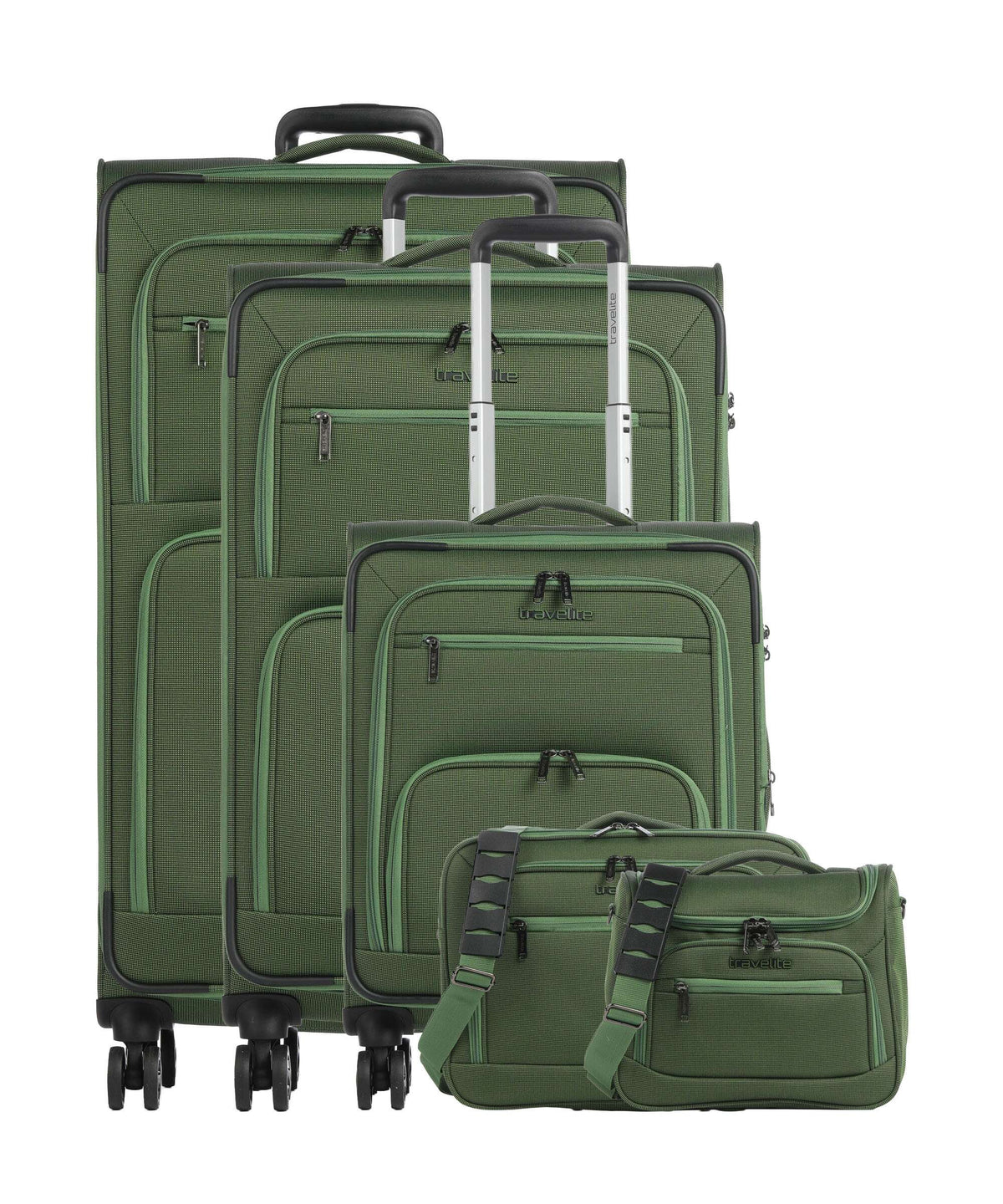 Travelite Cubis Suitcase set (4 wheels) green