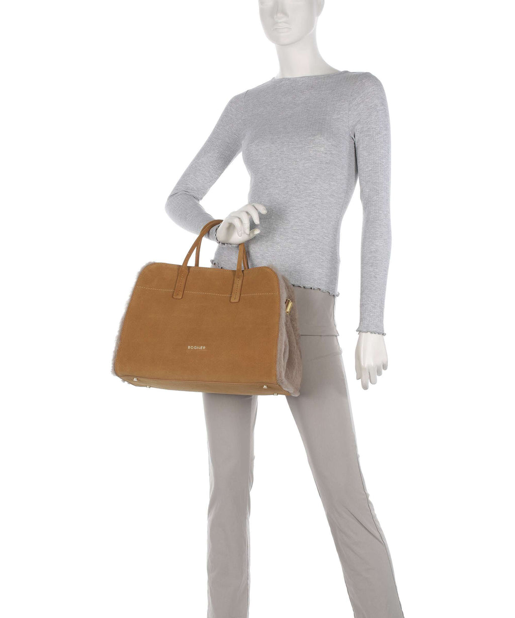 Bogner Banff Frisé Handbag light brown