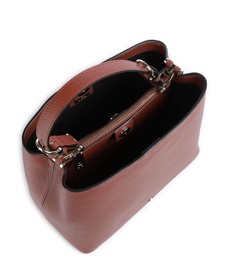 Aigner Delia M Hobo bag dark cognac