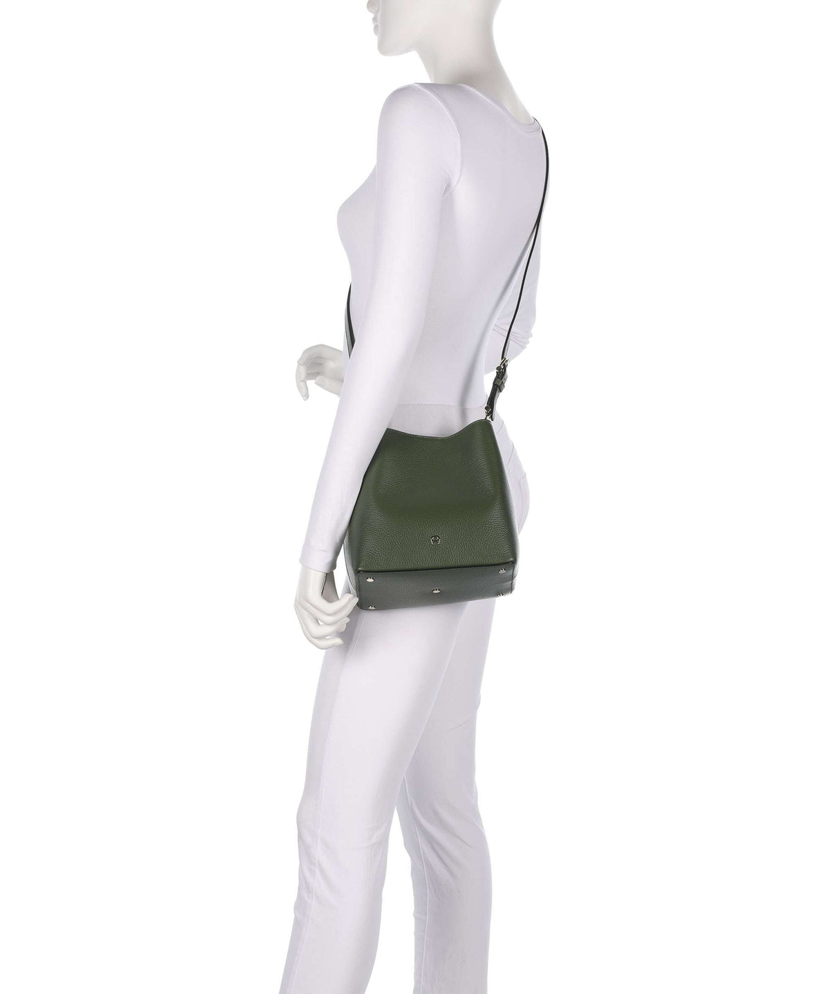 Aigner Delia S Bucket bag dark olive