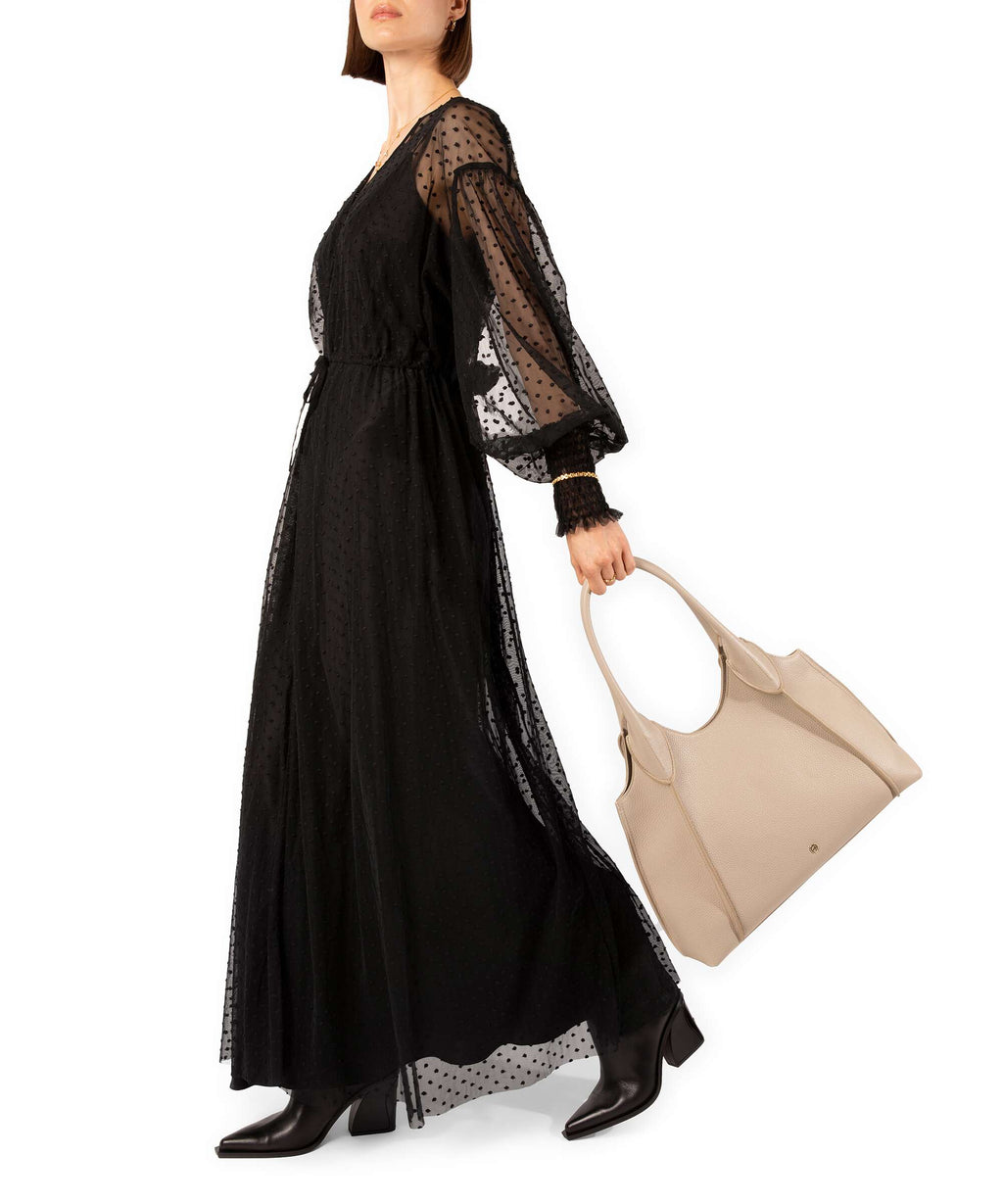 Aigner Kayla L Hobo bag alpaca beige