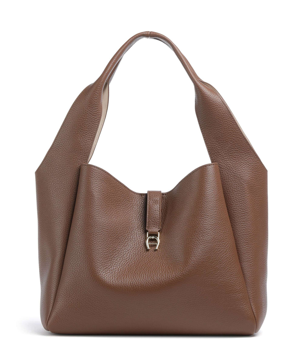Aigner Zaira M Hobo bag saddle brown