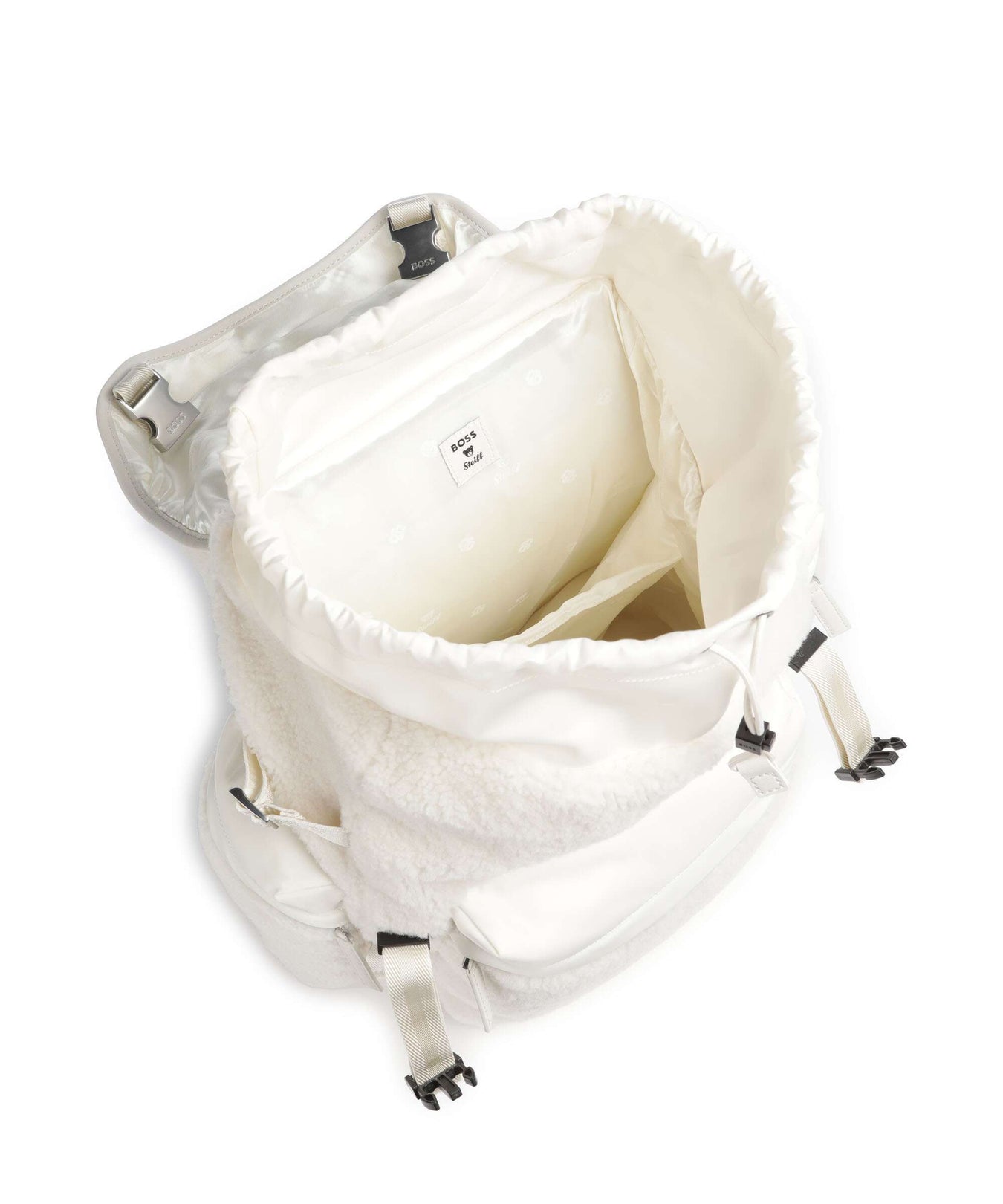 BOSS B Icon Backpack open white