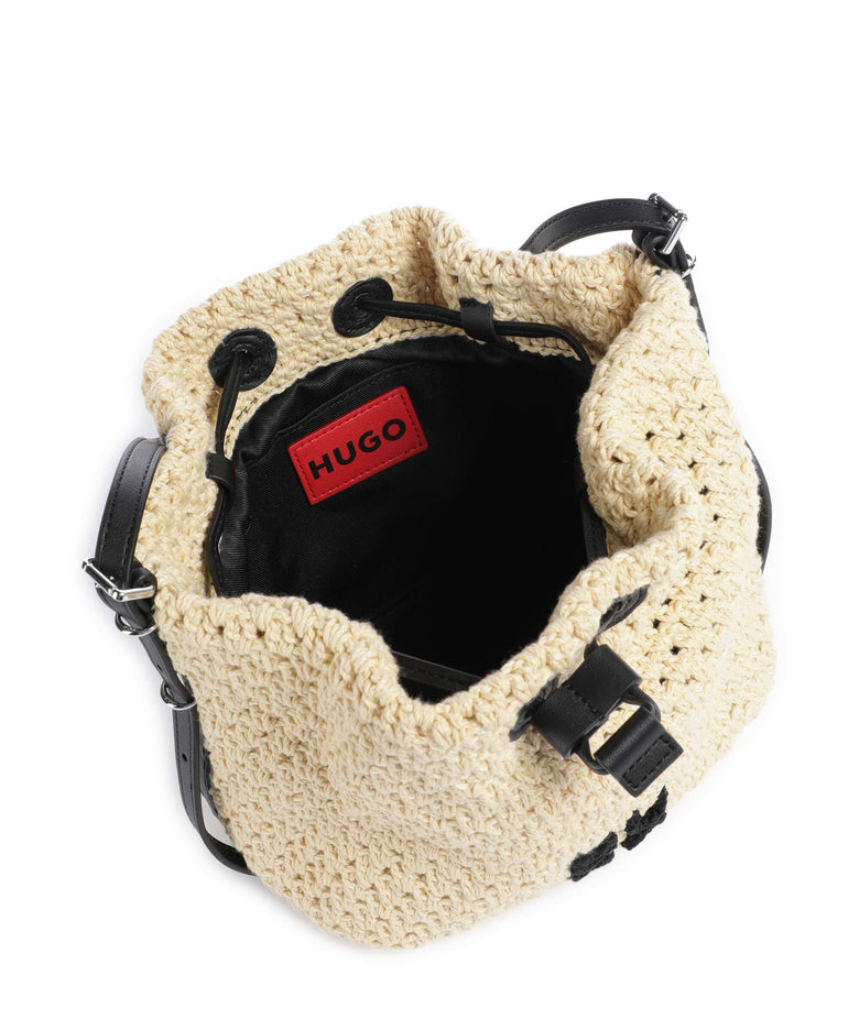 Hugo Neeko Bucket bag light beige