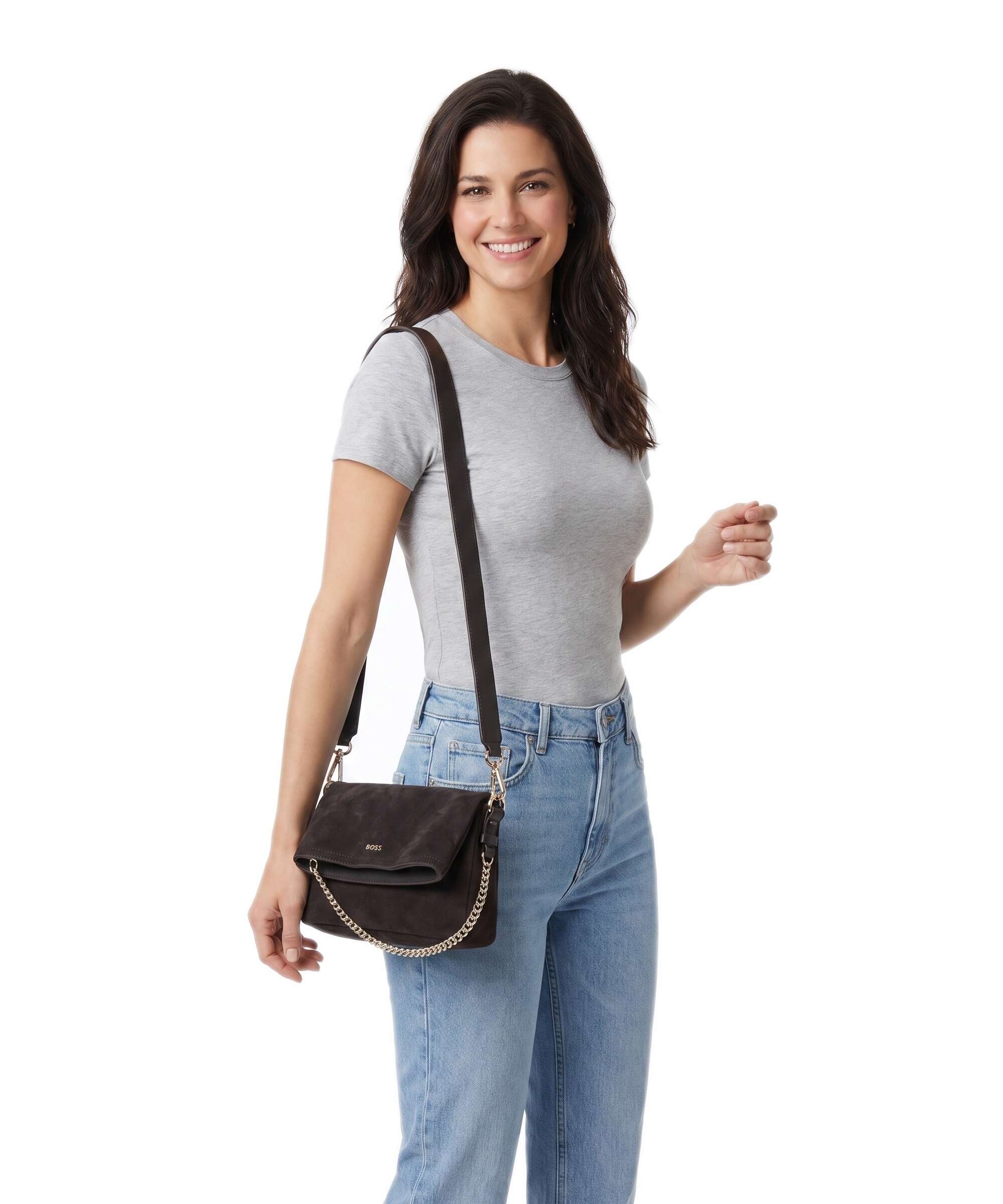 BOSS Yelena Crossbody bag dark brown