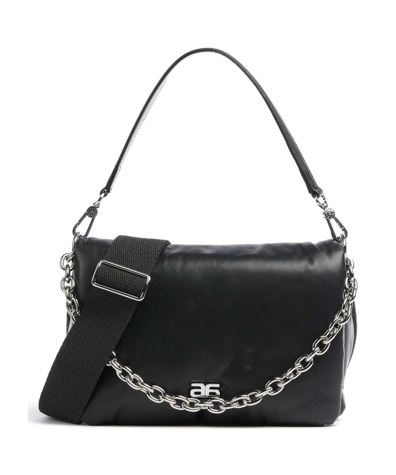 Abro Piuma Lucido Puffer Shoulder bag black/nickel