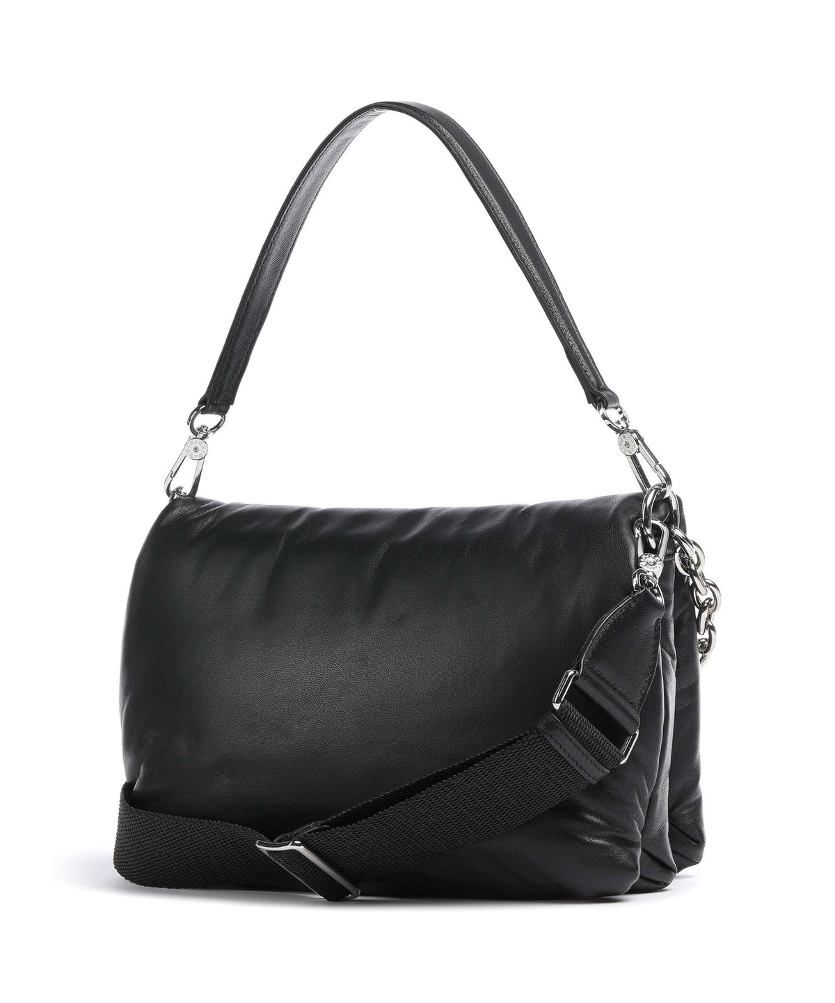 Abro Piuma_Lucido Puffer Shoulder bag black/nickel