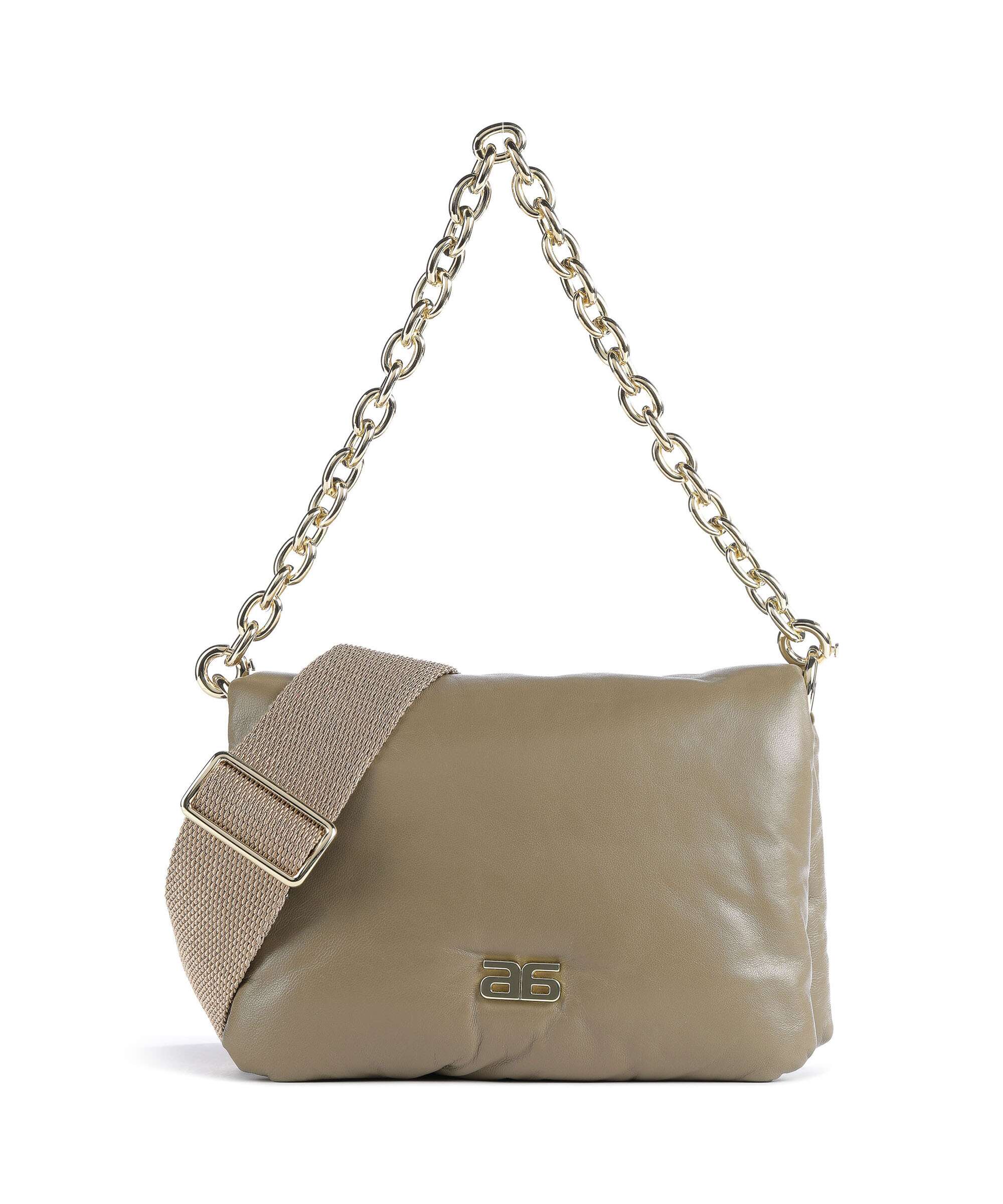 Abro Piuma Lucido Puffer Shoulder bag siena