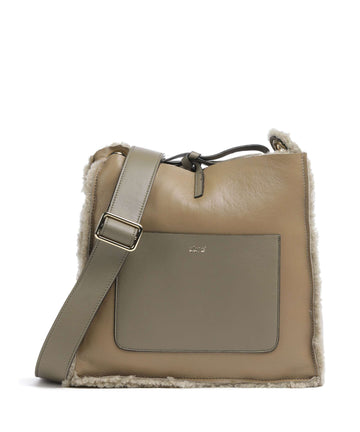 Abro Shearling Raquel Borsa a tracolla siena